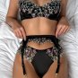 Embroidered Lace Bra Set