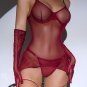 Shockingly Sheer Chemise Set