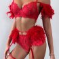 Feathered Temptation Bra Set