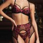 Infinity Love 3 Piece Lace Garter Set