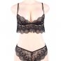 Plus Size Black Lace Temptation 2pcs Bralette Lingerie Set