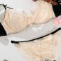 Purple Color Sheer Lace Bra Lingerie Set