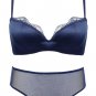 Skin Color Lace Silk Edge Smooth Demi Bra Lingerie set