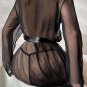 Lace and Mesh Robe with G-string