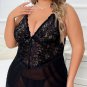 Plus Size Keep Her Secret Lace Babydoll