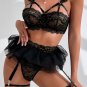 Alluring Aura Lace 3 Piece Garter Set