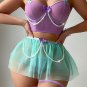 Stunning Longline Bra and Skirt Set