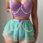 Stunning Longline Bra and Skirt Set