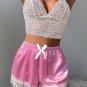 Flirty Satin And Lace Short Set