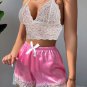 Flirty Satin And Lace Short Set