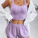 Soft Pajama Sets Cami Top with Pj Shorts 2 Piece Nightwear for Sleeping