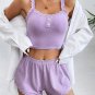 Soft Pajama Sets Cami Top with Pj Shorts 2 Piece Nightwear for Sleeping