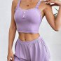 Soft Pajama Sets Cami Top with Pj Shorts 2 Piece Nightwear for Sleeping