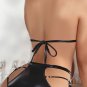 Faux Leather Cage Bra Set
