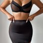 Electric Touch Mesh 4 Piece Garter Skirt Set