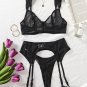 Beautiful Nightmare Mesh 3 Piece Garter Set