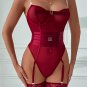 Sexy Strappy Garter Mesh Teddy Bodysuit Lingerie