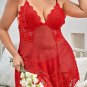 Plus Size Searching For Romance Babydoll Set