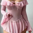 Alluring Pink Lingerie with Bell Sleeves