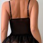 Seductive Black Lace Babydoll with Garter Straps