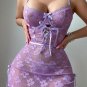 Sweetheart Lace Lingerie Set with Lace-Up Front