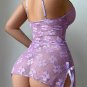 Sweetheart Lace Lingerie Set with Lace-Up Front