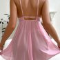Elegant Pink Lace and Mesh Lingerie Set