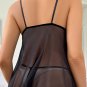Lace See-Through Babydoll Sexy Lingerie Dress And Thong Panties Set