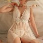 Ladies' Sexy 3D Floral Lace Splicing Mesh Lingerie Dress