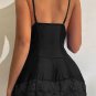 Classic Sexy Contrast Lace Mesh Babydoll Sexy Lingerie Dress With Thong