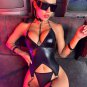 Temptation in Wet Look Bustier Set