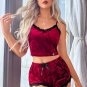 Holiday Vixen velvet Pajama Set