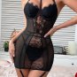 Captivating Black Lace And Mesh Garter Lingerie