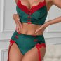 Women Christmas Lingerie Set 2 Piece Sexy Santa Bra Set
