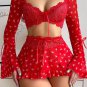 Feminine Allure Bra and Skirt Set