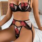 Garden Party Floral Lace Bra and Garter Set