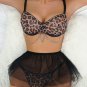 Sensual Leopard Bra and Skirt Set