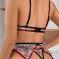 Romantic Embroidered Women's Garter Lingerie Set