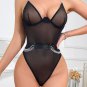 Bold Sheer Black Teddy with Chains