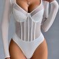 Provocative Mesh Long Sleeve Teddy