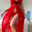 Elegant Red Lace Nightdress