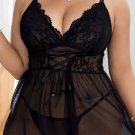 Plus Size Movie Night Lace Babydoll