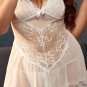 Plus Size Romantic Lace and Mesh Babydoll