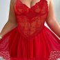Plus Size Lace Romance Babydoll Set