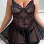 Plus Size Seductive Lace Babydoll Set