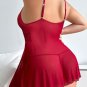 Plus Size Alluring Lace Babydoll Set