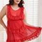Plus Size Lingerie Lace Babydoll Mesh Nightgown Chemise Nighty Sleepwear