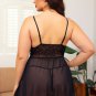 Plus Size Lingerie Lace Babydoll Lingerie V-Neck Strap Nightdress