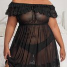 Plus Size In For A Treat Mesh Babydoll