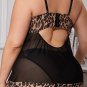 Plus Size Journee Leopard Babydoll Set